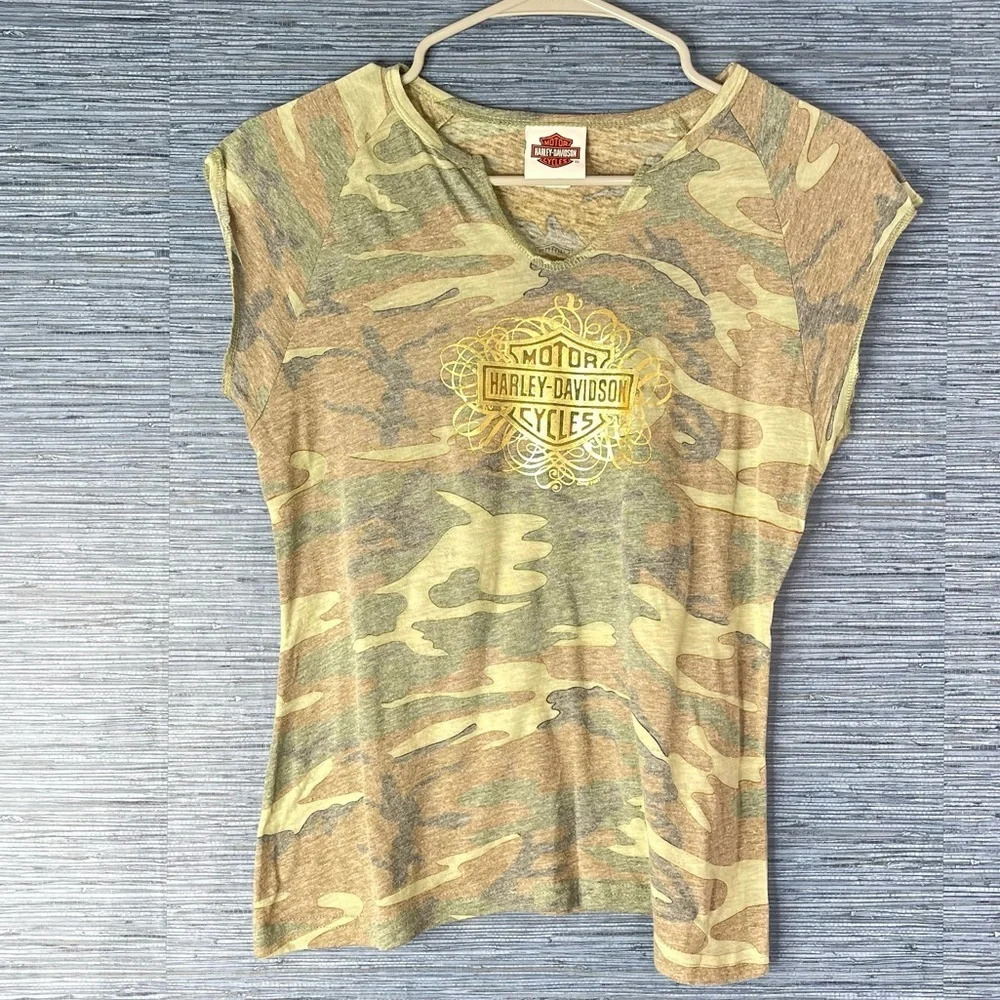 Harley Davidson camo tee Large Laurel Maryland